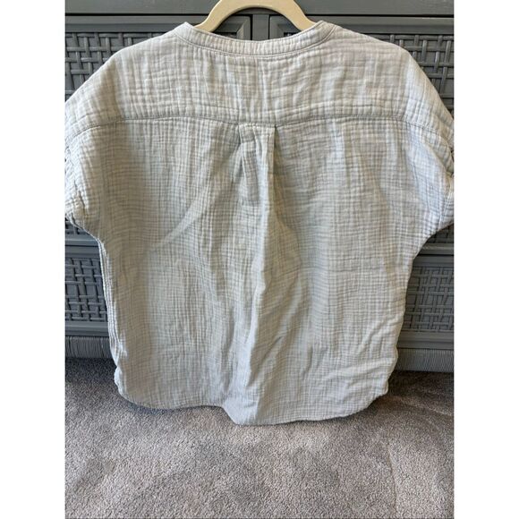NWOT Faherty dream cotton Desmond gauze top, smoke Med $98 A36 - Picture 6 of 8
